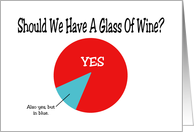 Humorous Birthday With Diagram Should We Have A Glass Of Wine card