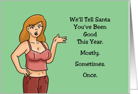 Humorous Christmas We’ll Tell Santa You’ve Been Good This Year card