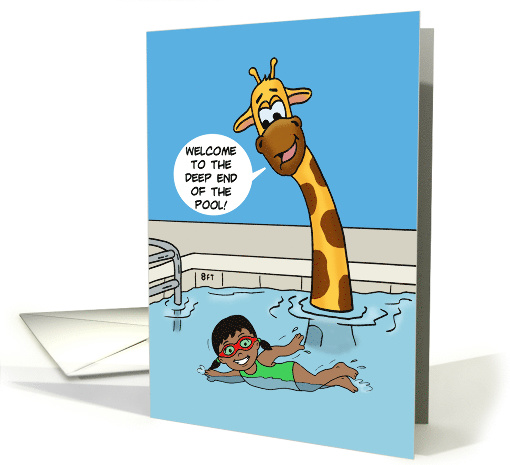Cute Congratulations On Swimming In The Deep End Of The Pool card