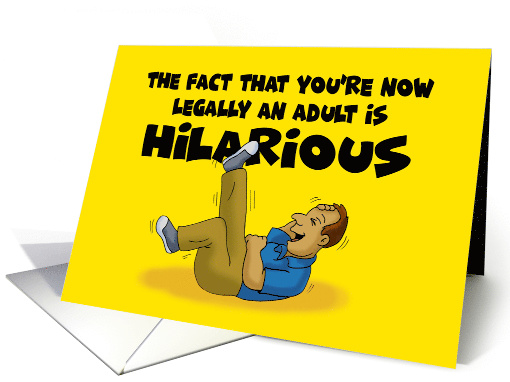 Humorous Blank Note Card You're Legally An Adult That's Hilarious card