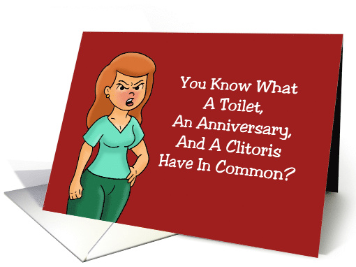 Adult Friendship Card What Do A Toilet, Anniversary And Clitoris card