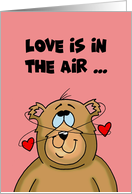 Humorous Love, Romance Card Love Is In The Air So Is The Virus card