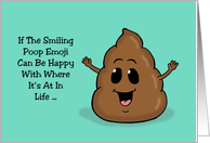 Humorous Covid-19 Card If The Poop Emoji Can Be Happy card