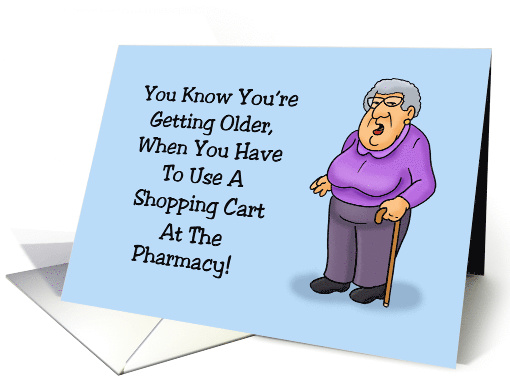 Blank Note Card You Have To Use A Shopping Cart At The Pharmacy card