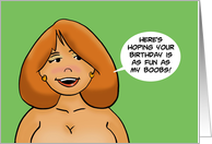 Adult Birthday Here’s Hoping Your Birthday Is As Fun As My Boobs card