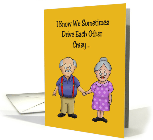 50th Anniversary Card For Spouse Sometimes Drive Each Other Crazy card
