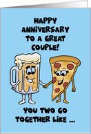 Anniversary Card For A Couple You Two Go Together Like card