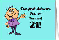 Humorous 21st Birthday Card You’ve Turned 21 Own Picture On ID card