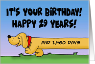 33rd Birthday 29 Years PLUS 1460 Days With Dachshund card