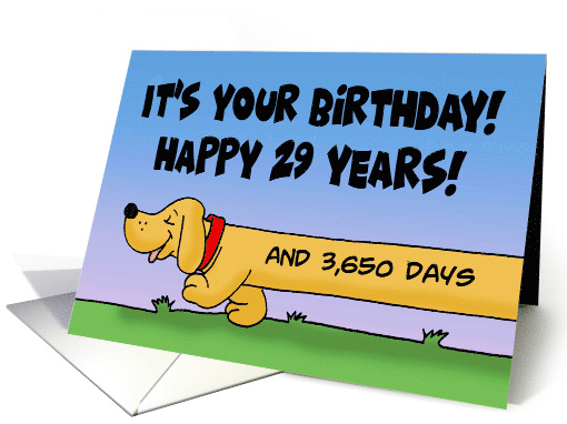 39th Birthday 29 Years PLUS 3650 Days With Dachshund card (1639266)