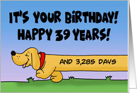 48th Birthday 39 Years PLUS 3285 Days With Dachshund card