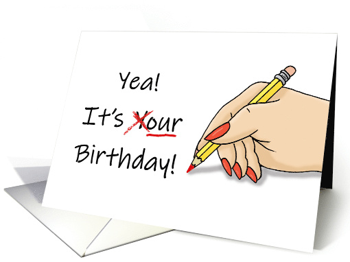 Shared Birthday With Female Hand Yea! It's Your Birthday... (1641444)