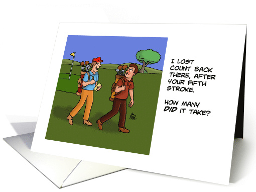 Humorous Birthday With Golfing Cartoon I Lost Count card (1666686)