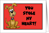 Valentine Card For A Fur Baby Dog With A Cartoon Dog card