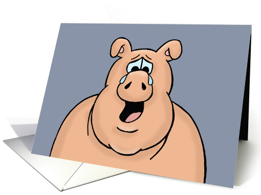 Missing You Card With Cartoon Pig I Miss You Pig Time card (1668696)