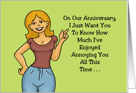 Humorous Anniversary Card For Spouse I Want You To Know card