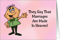 Humorous Anniversary Card For Spouse Marriages Are Made In Heaven card