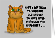 Humorous Getting Older Birthday Someone Old Enough To Have Lived card