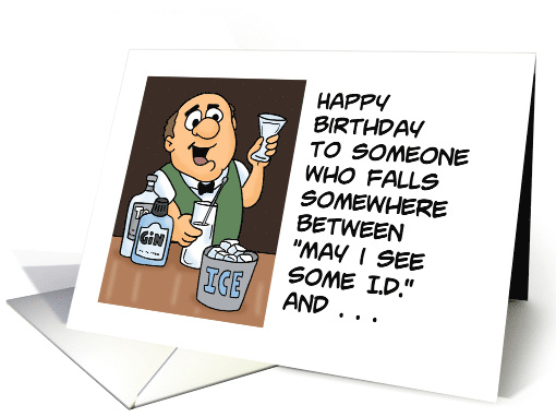 Humorous Birthday Card For Her Falls Somewhere Between card (1669668)