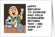 Humorous Birthday Card For Her Falls Somewhere Between card
