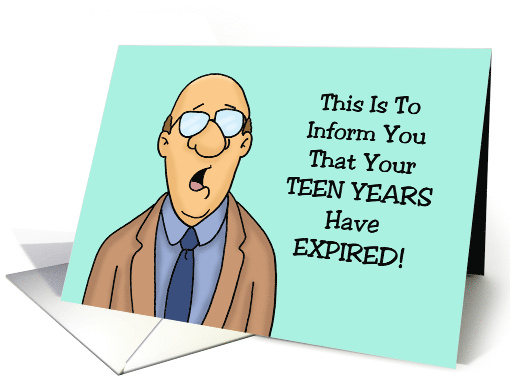 Humorous 20th Birthday With Cartoon Man Your Teen Years... (1672362)