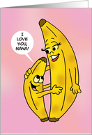 Cute Mother’s Day For Grandma With Two Bananas I Love You Nana card