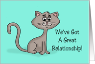 Love Card With Cartoon Cat Great Relationship I Poop You Scoop card