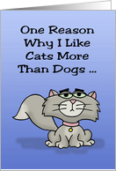 Friendship With Cartoon Cat One Reason Why I Like Cats More Than Dogs card