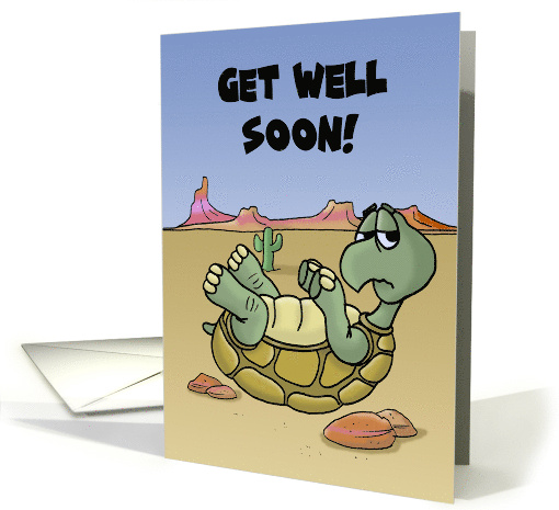 Get Well With Cartoon Turtle Hope You're Back To Your Old... (1675496)