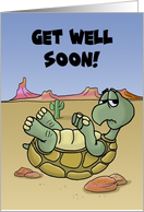 Get Well With Cartoon Turtle Hope You’re Back To Your Old Self Soon card