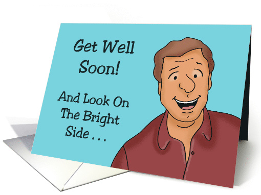 Humorous Adult Get Well With Cartoon Man AT Least It's Not Herpes card