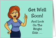 Humorous Adult Get Well With Cartoon Woman A Least It’s Not Chlamydia card