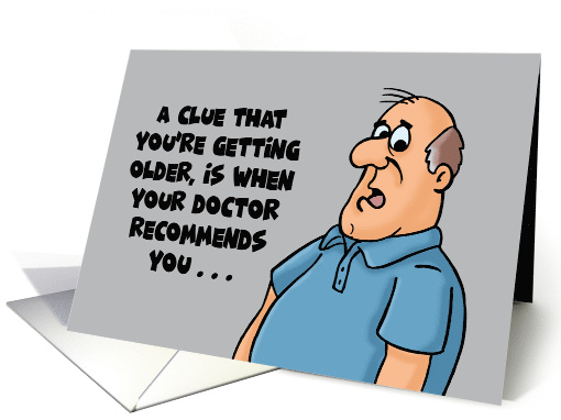 Birthday When Your Doctor Recommends You Put A Bar In The Shower card