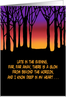Birthday Late In The Evening There’s A Glow Beyond The Horizon card