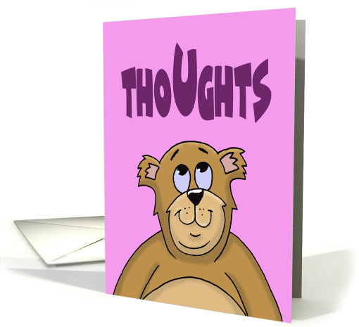 Miss You Card With Cartoon Bear With Thoughts card (1680560)