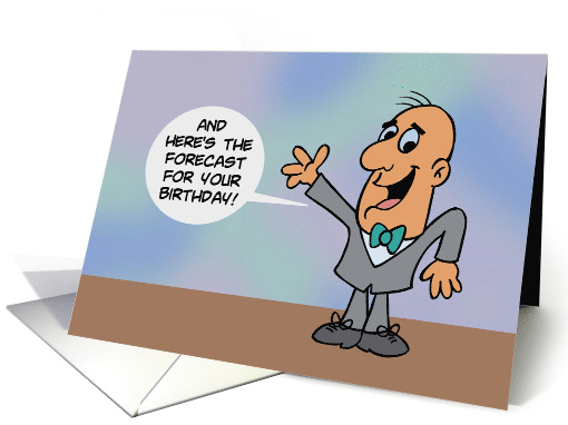 Birthday Adult Retro Cartoon Man Here's The Forecast For... (1680688)