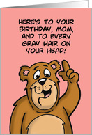 Humorous Mom Birthday And To Every Gray Hair On Your Head card