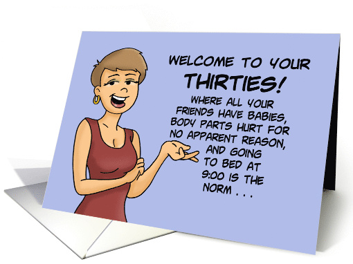 Humorous 30th Birthday Welcome To Your Thirties card (1683764)