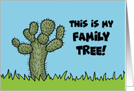 Humorous Adult Card With Cartoon Cactus My Family Tree Lot of Pricks card