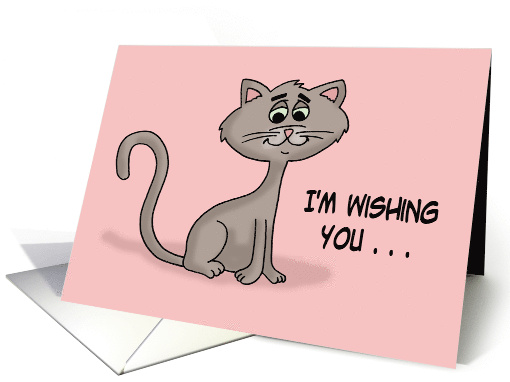 Cute Birthday With Cartoon Cat Wishing You Happy Purrrthday card