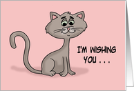 Cute Birthday With Cartoon Cat Wishing You Happy Purrrthday card