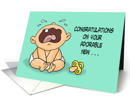 Humorous New Baby Congratulations Reason For Being Awake At 3am card