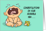 Humorous New Baby Congratulations Reason For Being Awake At 3am card