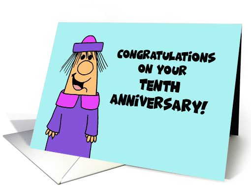 Humorous 40th Birthday Congratulations On Your Tenth Anniversary card