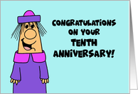 Humorous 40th Birthday Congratulations On Your Tenth Anniversary card