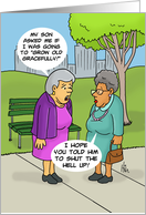 Humorous Blank Card Asked Me If I Was Going To Grow Old Gracefully card