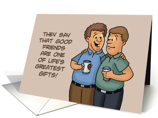 Humorous Friend Birthday With Cartoon Men One Of The Greatest card