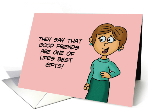 Humorous Friend Birthday With Cartoon Woman One Of Life's... (1686268)