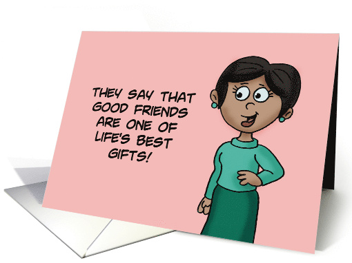 Humorous Friend Birthday Cartoon Black Woman One Of... (1686270)