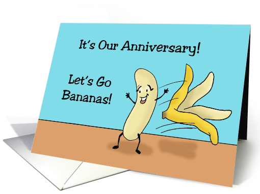 Spouse Anniversary With Cartoon Banana It's Your Birthday... (1686912)